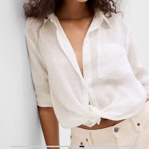 Linen White button down